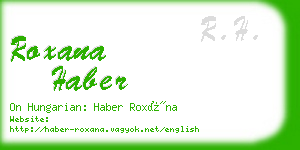 roxana haber business card